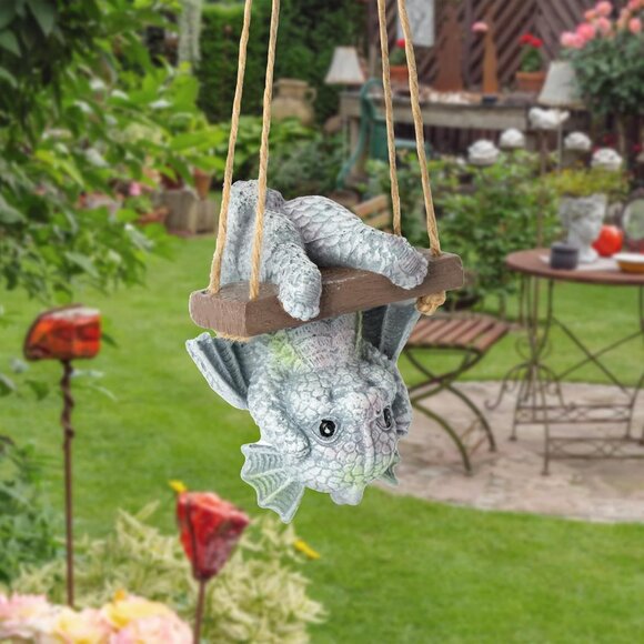 Gothic Resin Upside Down Dragon Unique Art Decor for New Year Party Decoration - Picture 5 of 6